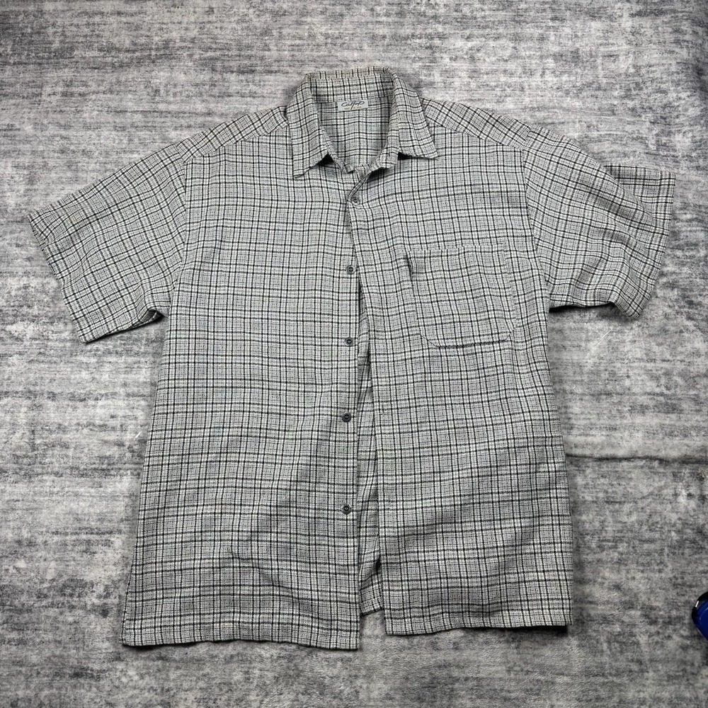 CalTop Shirt Mens XL Plaid Short Sleeve Button Up USA Flannel VTG OG Street